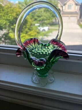 Kanawha Company Art Glass Basket